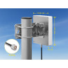 Delock WiFi 2,4 GHz Antenne N Stecker 8 dBi direktional mit Anschlusskabel RG-58, 50 cm weiß outdoor