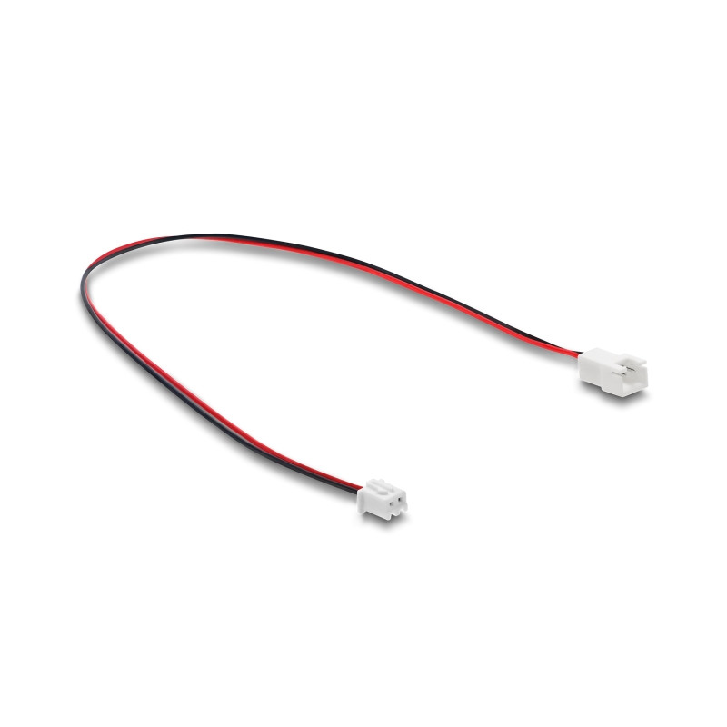 Delock Lüfter Verlängerungskabel JST Stecker zu Buchse 2 Pin, Steckerlänge 7 mm, 30 cm