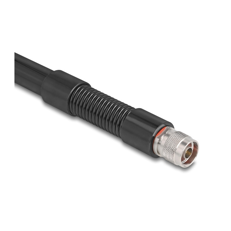 Delock WiFi 5,8 GHz Antenne N Stecker 7 dBi omnidirektional mit Stahlfeder schwarz outdoor