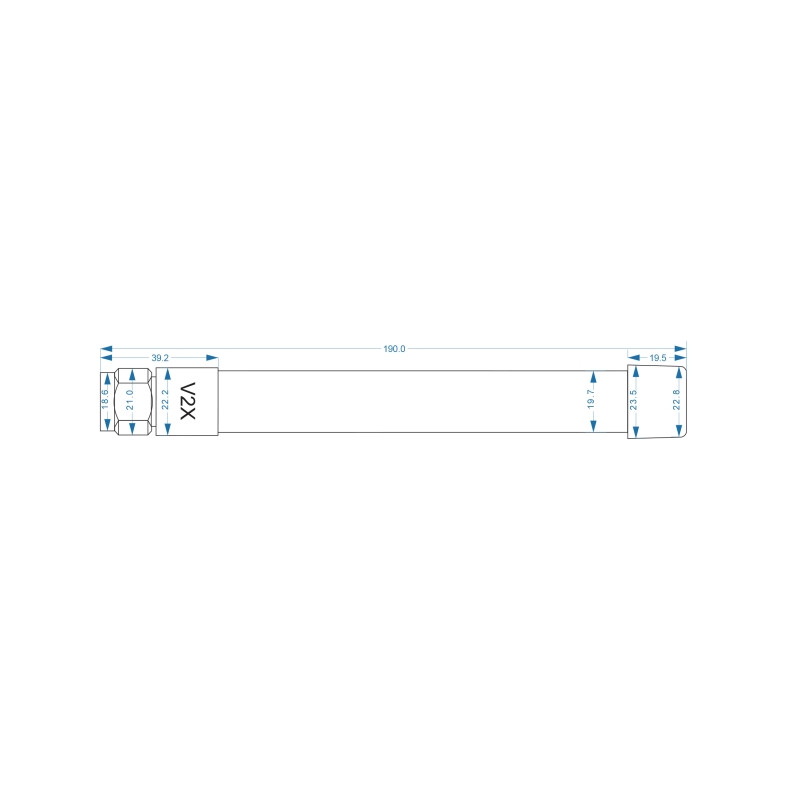 Delock V2X Antenne N Stecker 6 dBi 19 cm omnidirektional starr outdoor grau