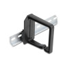 Delock Kabelbügel 70 x 70 mm mit Montageplatte zur Hutschienenbefestigung schwarz