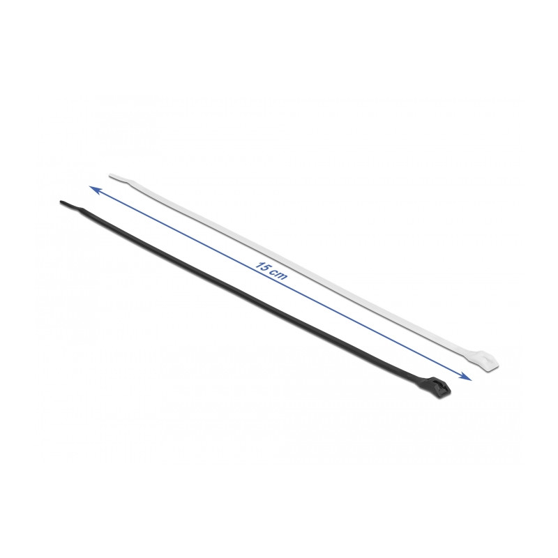Delock Kabelbinder mit flachem Kopf L 150 x B 3,6 mm 100 Stück