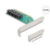 Delock PCI Express x16 Karte zu 4 x intern SFF-8643 NVMe - Bifurcation - Low Profile Formfaktor