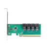 Delock PCI Express x16 Karte zu 4 x intern SFF-8643 NVMe - Bifurcation - Low Profile Formfaktor