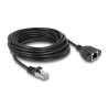 Delock Netzwerk Verlängerungskabel S/FTP RJ45 Stecker zu RJ45 Buchse Cat.6A flache Ausführung 5 m schwarz