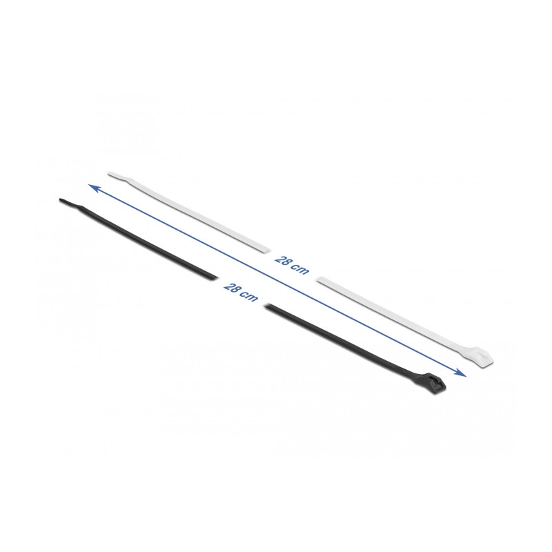 Delock Kabelbinder mit flachem Kopf L 280 x B 3,6 mm 100 Stück