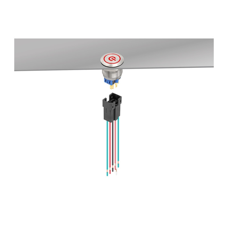 Delock Fassung für 25 mm 6 Pin Taster oder Schalter