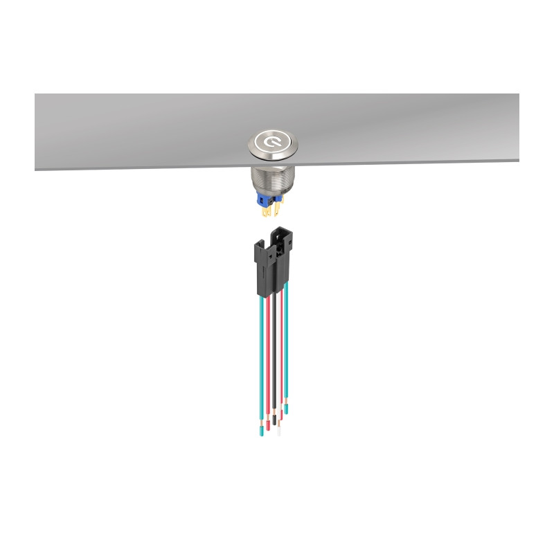 Delock Fassung für 22 mm 6 Pin Taster oder Schalter