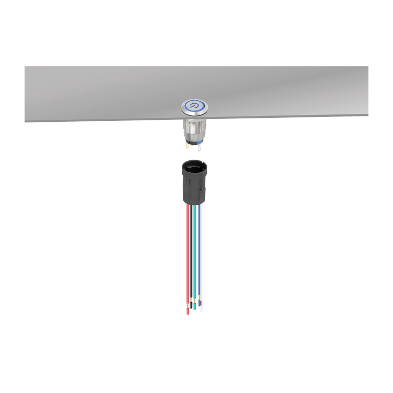 Delock Fassung für 19 mm 5 Pin Taster oder Schalter