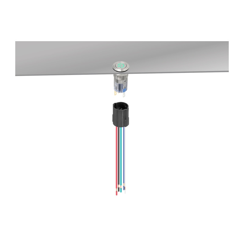 Delock Fassung für 16 mm 5 Pin Taster oder Schalter