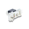 Delock Keystone Modul RJ45 Buchse zu LSA Cat.6 UTP mit Verschlussclip und kabelbinderfrei