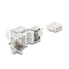 Delock Keystone Modul RJ45 Buchse zu LSA Cat.8.1 geschirmt mit Verschlussclip und Staubschutzklappe kabelbinderfrei