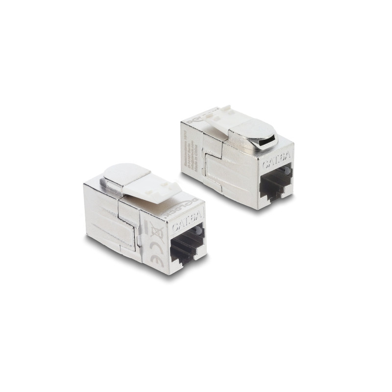Delock Keystone Modul Kupplung RJ45 Buchse zu RJ45 Buchse Cat.6A geschirmt