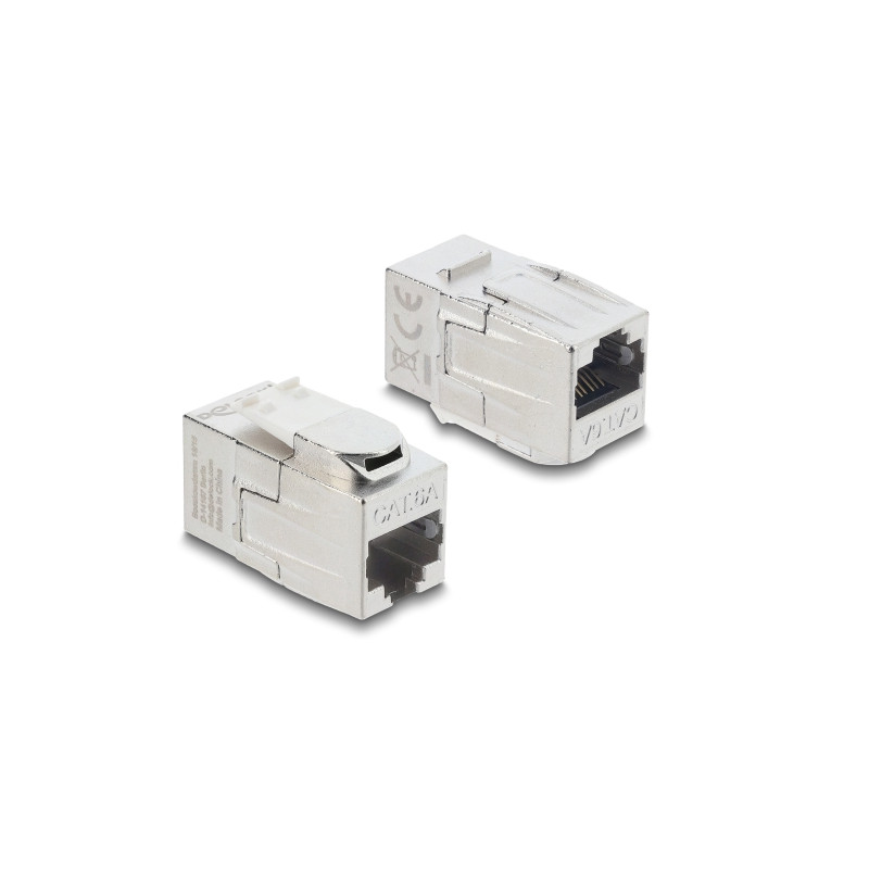Delock Keystone Modul Kupplung RJ45 Buchse zu RJ45 Buchse Cat.6A geschirmt