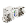Delock Keystone Modul RJ45 Buchse zu LSA Cat.6A mit Metall Latch werkzeugfrei 90° winkelbar geschirmt