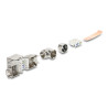 Delock Keystone Modul RJ45 Buchse zu LSA Cat.6A mit Metall Latch werkzeugfrei 90° winkelbar geschirmt