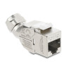 Delock Keystone Modul RJ45 Buchse zu LSA Cat.6A werkzeugfrei 45° winkelbar geschirmt