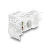 Delock Keystone Modul RJ45 Buchse zu LSA Cat.6 UTP werkzeugfrei mit Staubschutzklappe weiß / schwarz