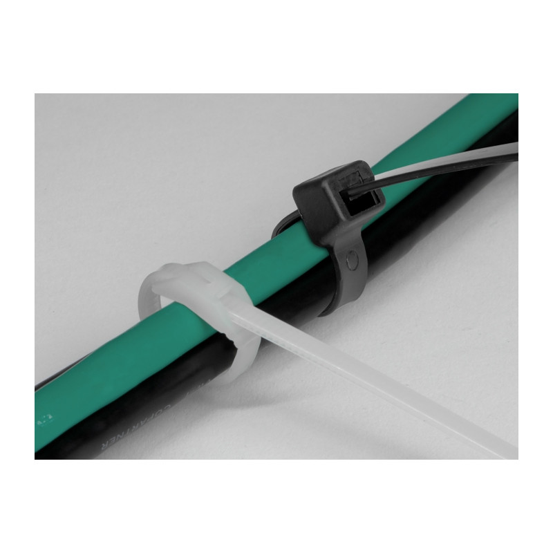 Delock Kabelbinder mit flachem Kopf L 280 x B 3,6 mm 100 Stück