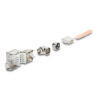 Delock Keystone Modul RJ45 Buchse zu LSA Cat.6A werkzeugfrei 90° winkelbar geschirmt für Kabeldurchmesser von 5,0 - 8,5 mm