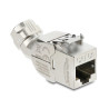 Delock Keystone Modul RJ45 Buchse zu LSA Cat.6A mit Metall Latch werkzeugfrei 45° winkelbar geschirmt