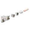 Delock Keystone Modul RJ45 Buchse zu LSA Cat.6A mit Metall Latch werkzeugfrei 45° winkelbar geschirmt