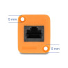 Delock D-Typ RJ45 Kabel Stecker zu Buchse Cat.5e UTP orange / schwarz 30 cm