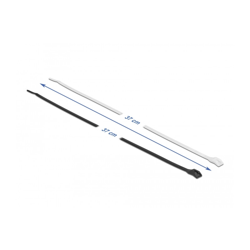 Delock Kabelbinder mit flachem Kopf L 370 x B 3,6 mm 100 Stück