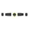 Delock Kabelverbinder RJ45 Buchse zu RJ45 Buchse mit M23 Gewinde geeignet für Cat.6a / Cat.7 Netzwerkkabel IP68 staub- und wasse