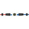 Delock Kabelverbinder RJ45 Buchse zu RJ45 Buchse mit M23 Gewinde geeignet für Cat.6a / Cat.7 Netzwerkkabel IP68 staub- und wasse