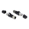 Delock M12 Adapter X-kodiert 8 Pin Buchse zu RJ45 Stecker schwarz