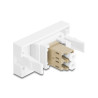 Delock Easy 45 Modul LC Duplex Buchse zu LC Duplex Buchse weiß / beige