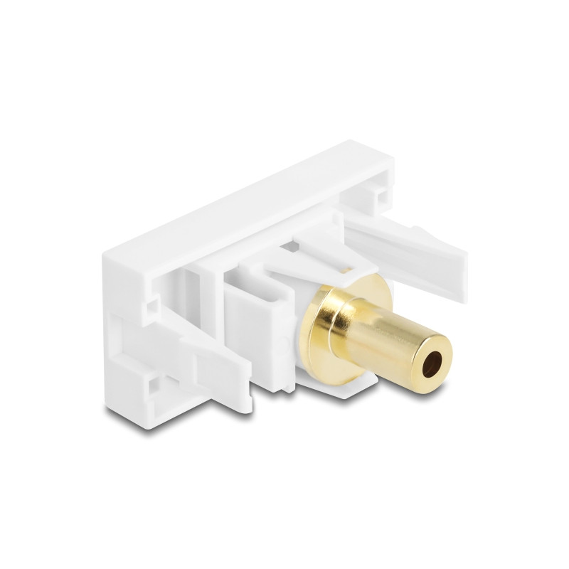 Delock Easy 45 Modul Klinkenbuchse 3,5 mm 3 Pin zu Klinkenbuchse 3,5 mm 3 Pin vergoldet weiß