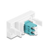 Delock Easy 45 Modul LC Duplex Buchse zu LC Duplex Buchse weiß / aqua
