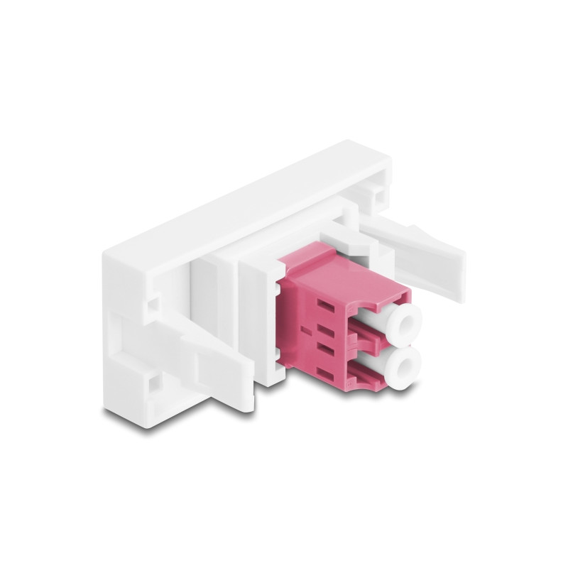 Delock Easy 45 Modul LC Duplex Buchse zu LC Duplex Buchse weiß / violett