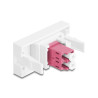 Delock Easy 45 Modul LC Duplex Buchse zu LC Duplex Buchse weiß / violett