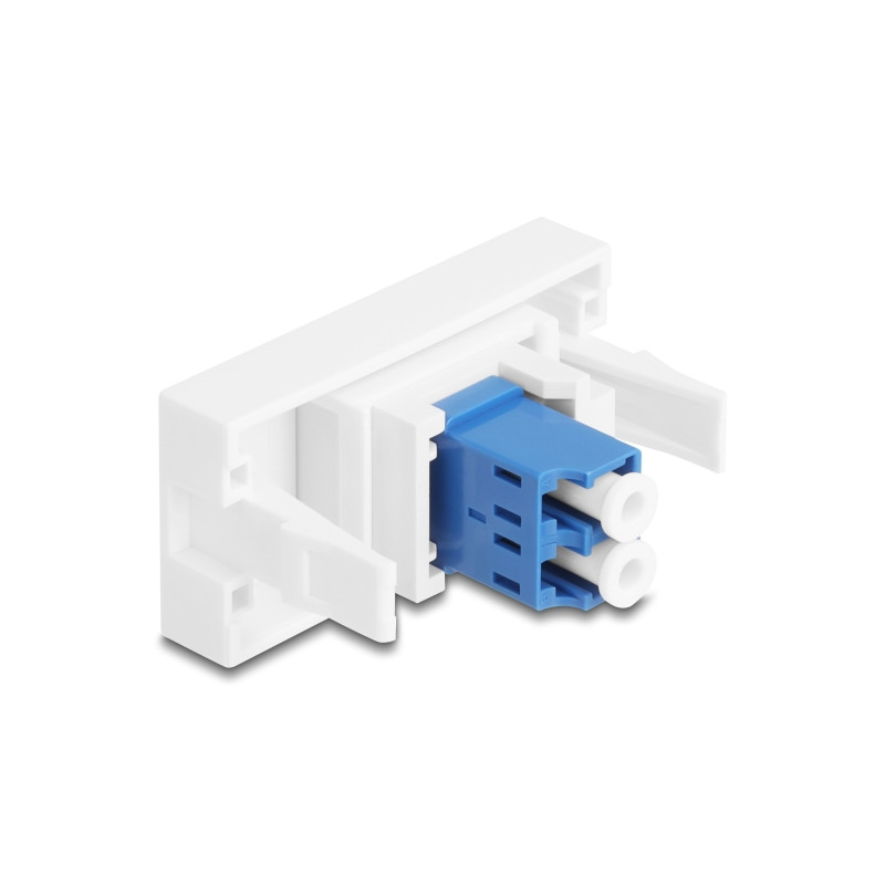 Delock Easy 45 Modul LC Duplex Buchse zu LC Duplex Buchse weiß / blau