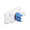 Delock Easy 45 Modul LC Duplex Buchse zu LC Duplex Buchse weiß / blau