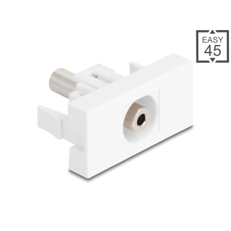 Delock Easy 45 Modul Klinkenbuchse 3,5 mm 3 Pin zu Klinkenbuchse 3,5 mm 3 Pin weiß