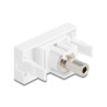Delock Easy 45 Modul Klinkenbuchse 3,5 mm 3 Pin zu Klinkenbuchse 3,5 mm 3 Pin weiß