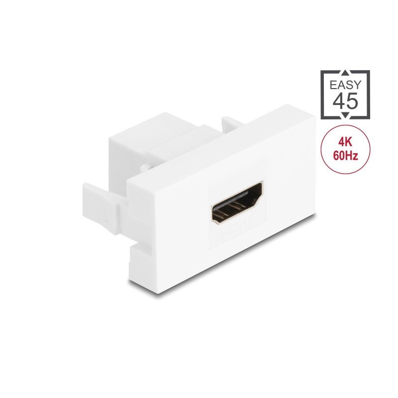 Delock Easy 45 Modul HDMI Buchse zu HDMI Buchse 4K 60Hz weiß