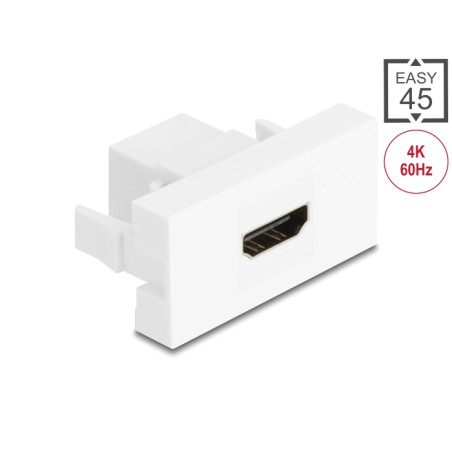 Delock Easy 45 Modul HDMI Buchse zu HDMI Buchse 4K 60Hz weiß