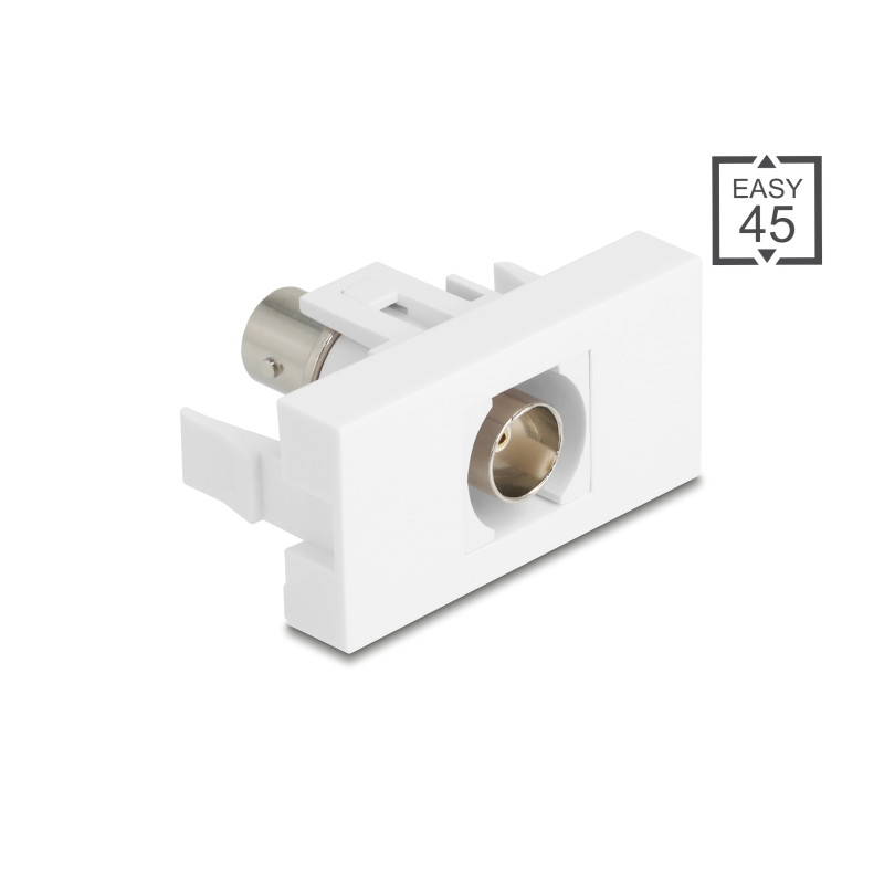 Delock Easy 45 Modul BNC Buchse zu BNC Buchse weiß