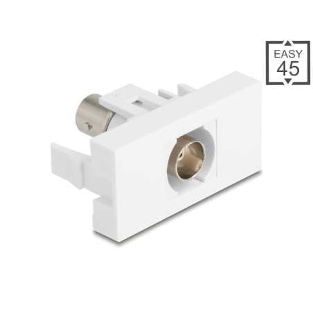 Delock Easy 45 Modul BNC Buchse zu BNC Buchse weiß