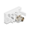 Delock Easy 45 Modul BNC Buchse zu BNC Buchse weiß
