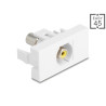 Delock Easy 45 Modul Cinch Buchse zu Cinch Buchse gelb / weiß