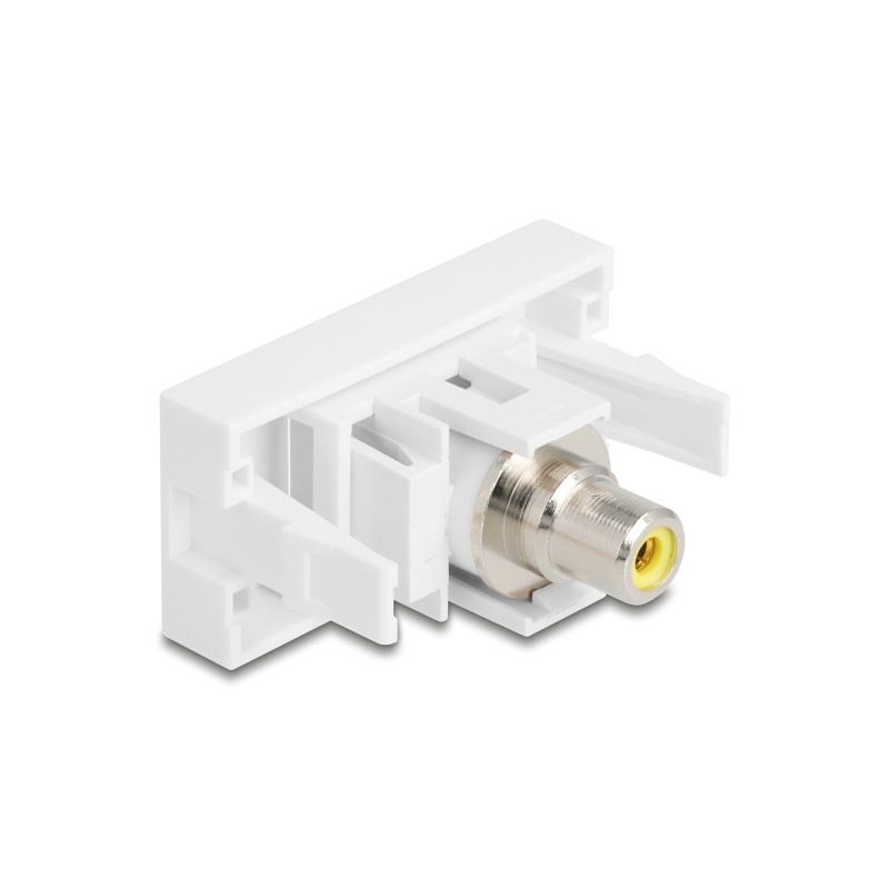 Delock Easy 45 Modul Cinch Buchse zu Cinch Buchse gelb / weiß