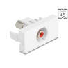 Delock Easy 45 Modul Cinch Buchse zu Cinch Buchse rot / weiß