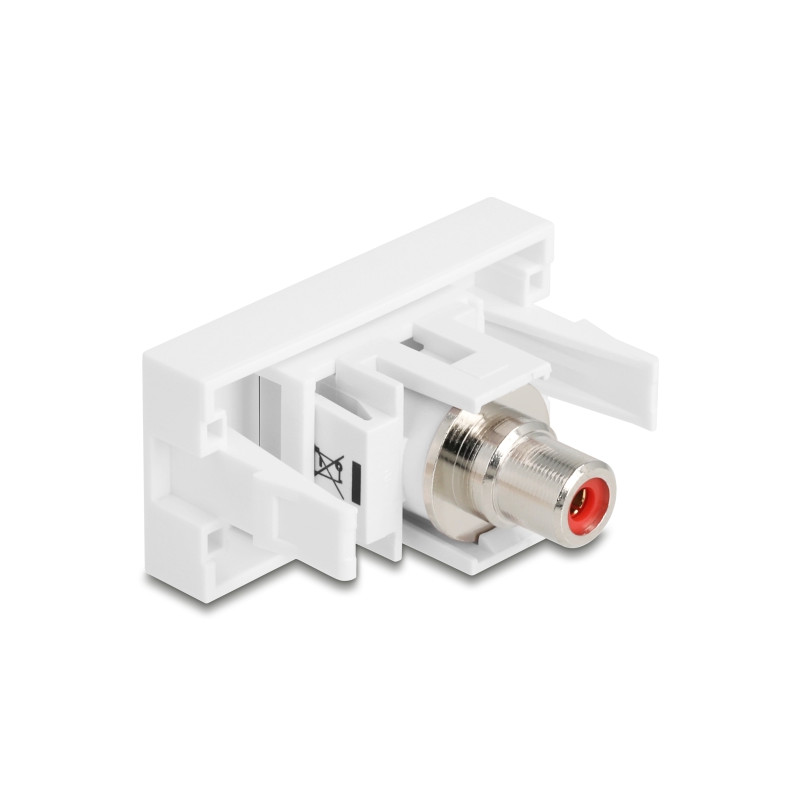 Delock Easy 45 Modul Cinch Buchse zu Cinch Buchse rot / weiß
