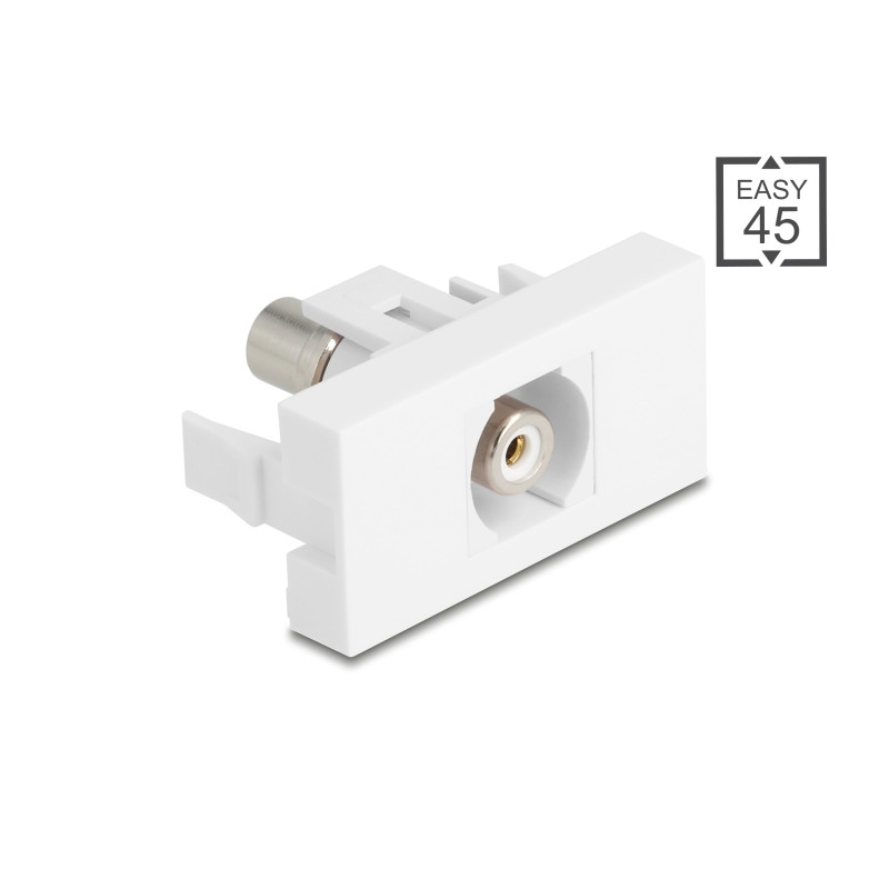 Delock Easy 45 Modul Buchse zu Cinch Buchse weiß / weiß
